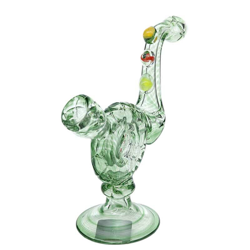 Full Color Donut Shaped Three Dotted Bubbler (BT-398) | 7 inch | Assorted Colors product image